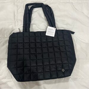 lululemon athletica Black Quilted Tote